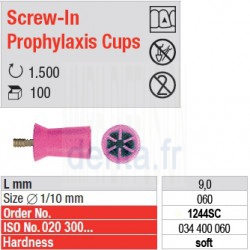 Screw-In Prophylaxis Cups - 1244SC 