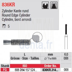 836KR.314.008-Cylindre, bord arrondi