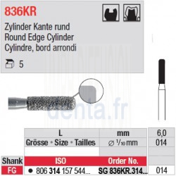 SG 836KR.314.014-Cylindre, bord arrondi