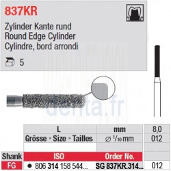 SG 837KR.314.012-Cylindre, bord arrondi