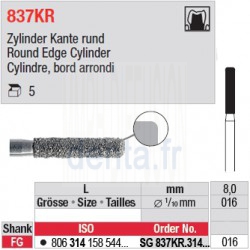 SG 837KR.314.016-Cylindre, bord arrondi