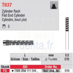 T837.314.016SC - Cylindre, bout plat