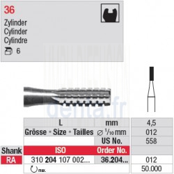  36.204.012 - Fraise en acier - Cylindre 