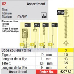 6207SO - Assortiment tenons taille 3 (longs)