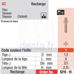 6210-10 - recharge tenons taille 1 (courts)