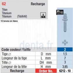6212-10 - recharge tenons taille 2 (courts)