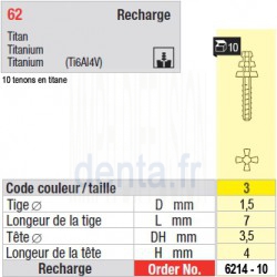 6214-10 - recharge tenons taille 3 (courts)