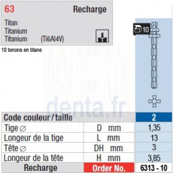 6313-10 - recharge tenons taille 2 (longs)