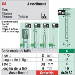 6409SO - Assortiment tenons taille 4 (longs)