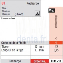 6110-10 - recharge tenons taille 1 (courts)