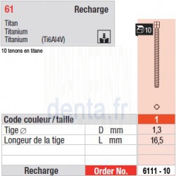 6111-10 - recharge tenons taille 1 (longs)