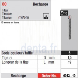 6013-10 - recharge tenons taille 6