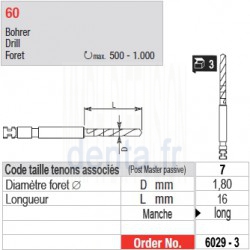 6029-3 - Forets pour tenons Post Master taille 7 (manche long)