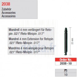 2038-10 - Mandrins longs pour tenons "Retopins" 0,5/0,6 mm