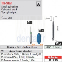 2013SO - Assortiment standard de tenons TriStar 0,5 mm