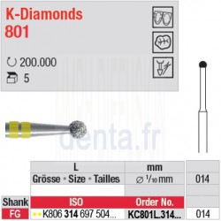 KC801L.314.014 - K-Diamonds boule avec col - grain super fin