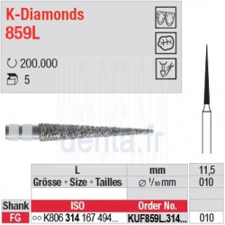 KUF859L.314.010 - K-Diamonds cône long, pointu - grain ultra fin