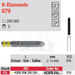 KC879.314.014 - K-Diamonds cylindre à biseau - grain super fin