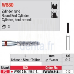  FW880.314.012 - White Tiger - Cylindre, bout arrondi 