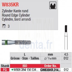  GW835KR.314.012 - White Tiger - Cylindre, bord arrondi 