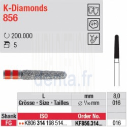 K-Diamonds - cône, bout arrondi - KF856.314.016