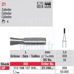 Fraise en acier cylindrique - 21.104.008