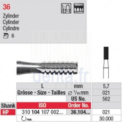 Fraise en acier cylindrique - 36.104.021